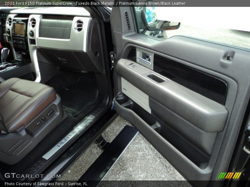 Tuxedo Black Metallic / Platinum Sienna Brown/Black Leather 2012 Ford F150 Platinum SuperCrew