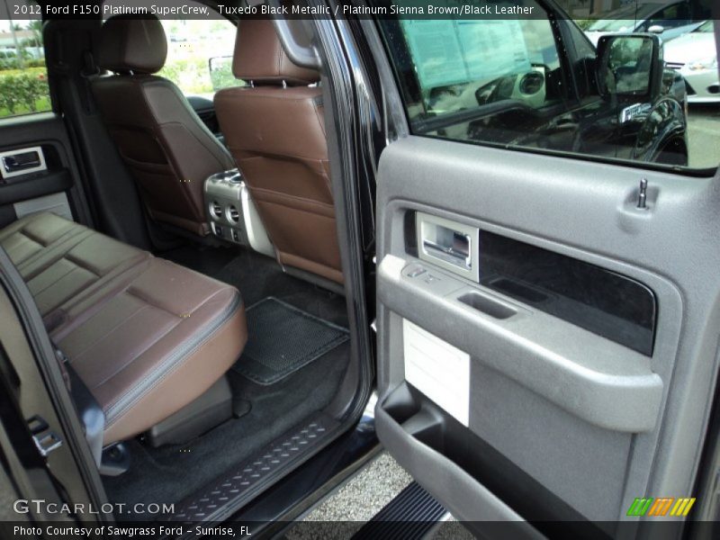 Tuxedo Black Metallic / Platinum Sienna Brown/Black Leather 2012 Ford F150 Platinum SuperCrew