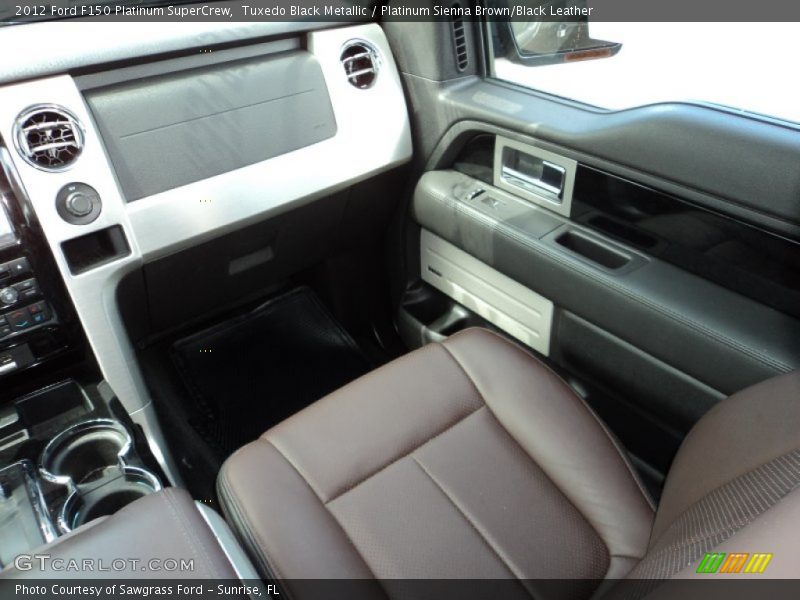 Tuxedo Black Metallic / Platinum Sienna Brown/Black Leather 2012 Ford F150 Platinum SuperCrew