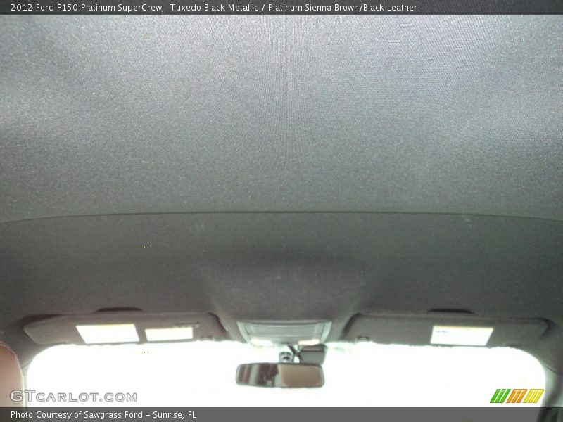 Tuxedo Black Metallic / Platinum Sienna Brown/Black Leather 2012 Ford F150 Platinum SuperCrew