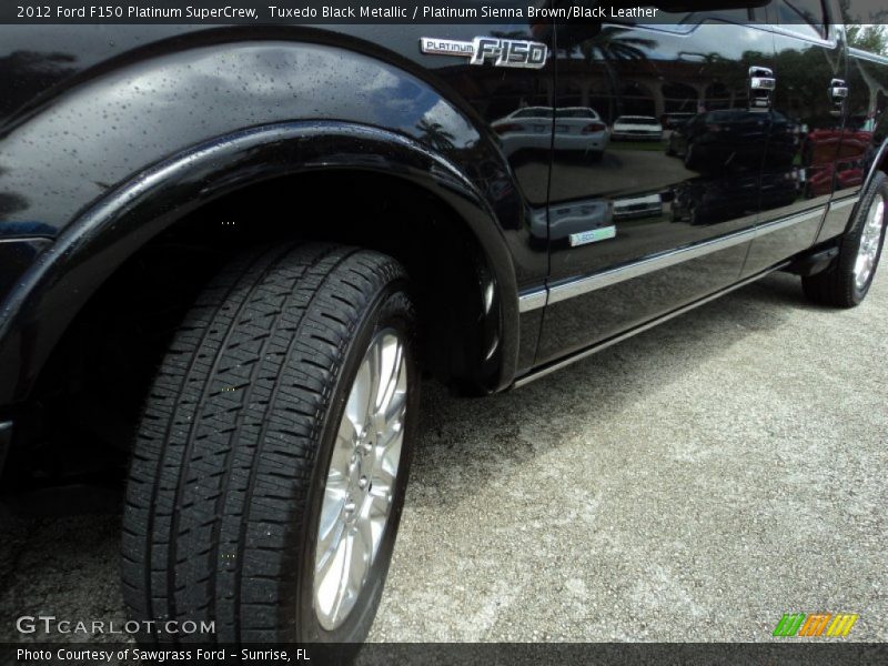 Tuxedo Black Metallic / Platinum Sienna Brown/Black Leather 2012 Ford F150 Platinum SuperCrew