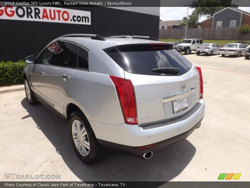 Radiant Silver Metallic / Ebony/Ebony 2013 Cadillac SRX Luxury FWD