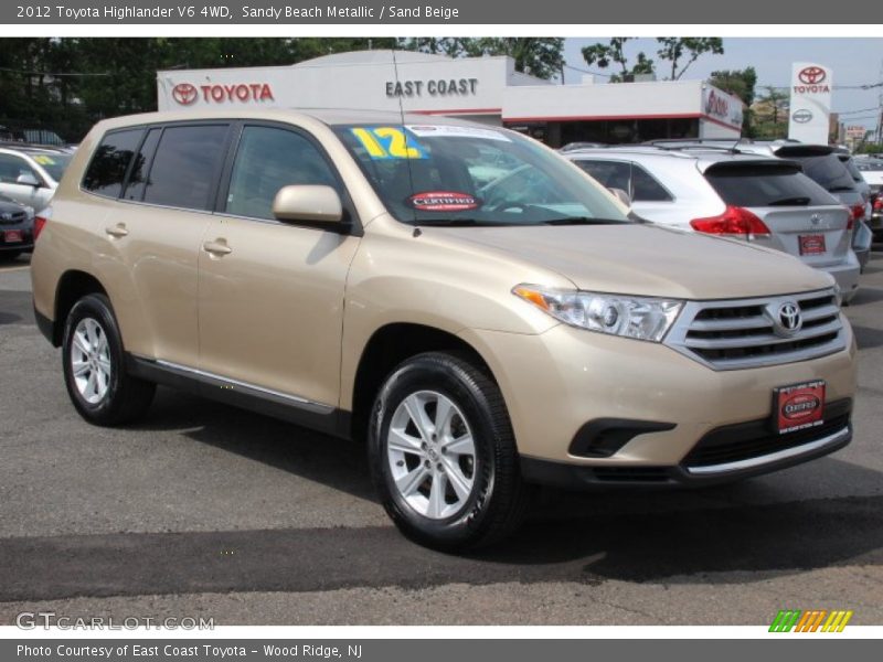Sandy Beach Metallic / Sand Beige 2012 Toyota Highlander V6 4WD