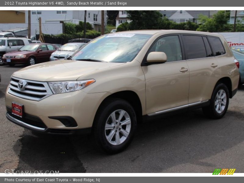 Sandy Beach Metallic / Sand Beige 2012 Toyota Highlander V6 4WD