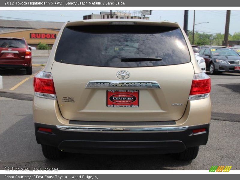 Sandy Beach Metallic / Sand Beige 2012 Toyota Highlander V6 4WD