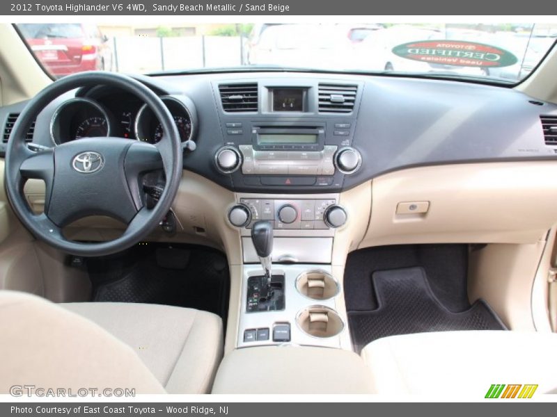 Sandy Beach Metallic / Sand Beige 2012 Toyota Highlander V6 4WD