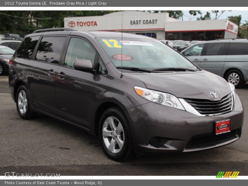 Predawn Gray Mica / Light Gray 2012 Toyota Sienna LE