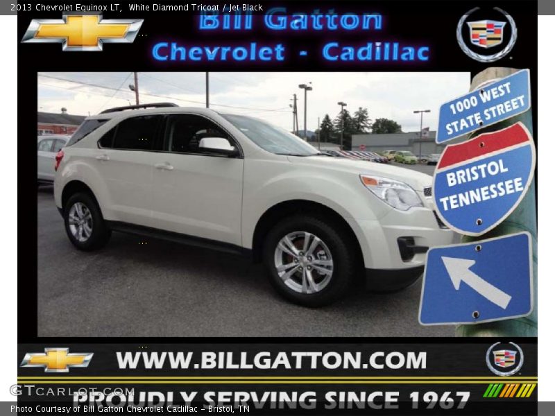 White Diamond Tricoat / Jet Black 2013 Chevrolet Equinox LT