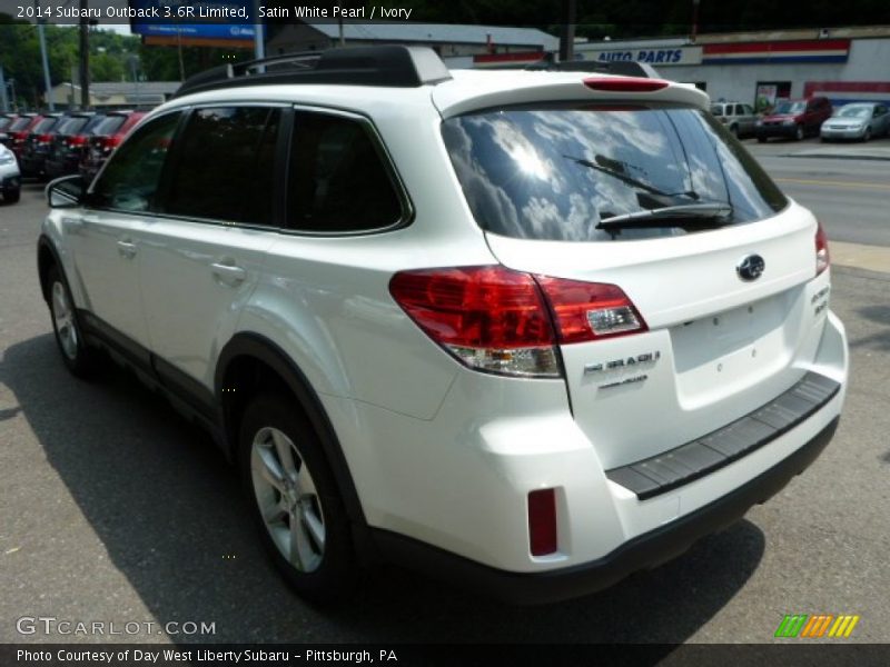 Satin White Pearl / Ivory 2014 Subaru Outback 3.6R Limited