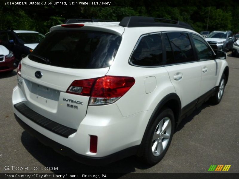Satin White Pearl / Ivory 2014 Subaru Outback 3.6R Limited