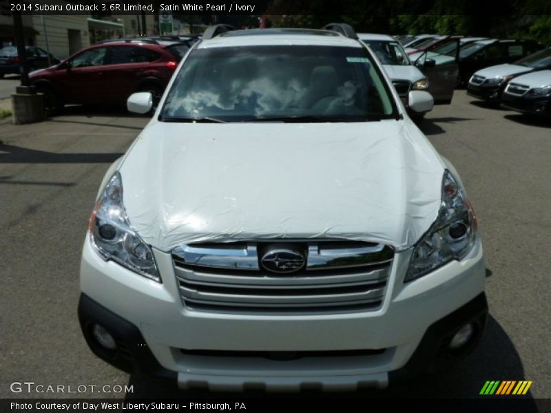 Satin White Pearl / Ivory 2014 Subaru Outback 3.6R Limited
