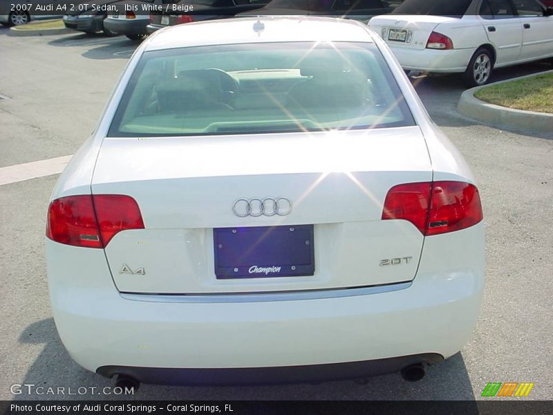 Ibis White / Beige 2007 Audi A4 2.0T Sedan