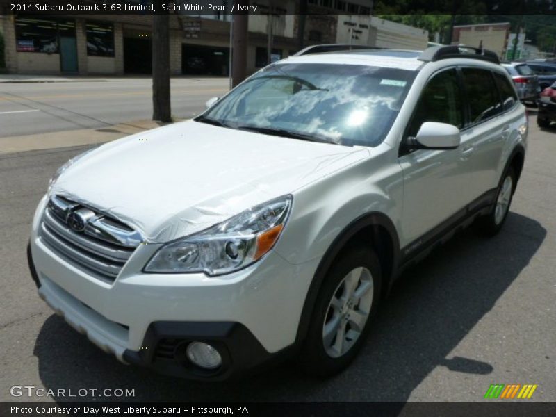 Satin White Pearl / Ivory 2014 Subaru Outback 3.6R Limited