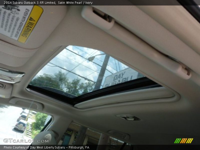 Satin White Pearl / Ivory 2014 Subaru Outback 3.6R Limited