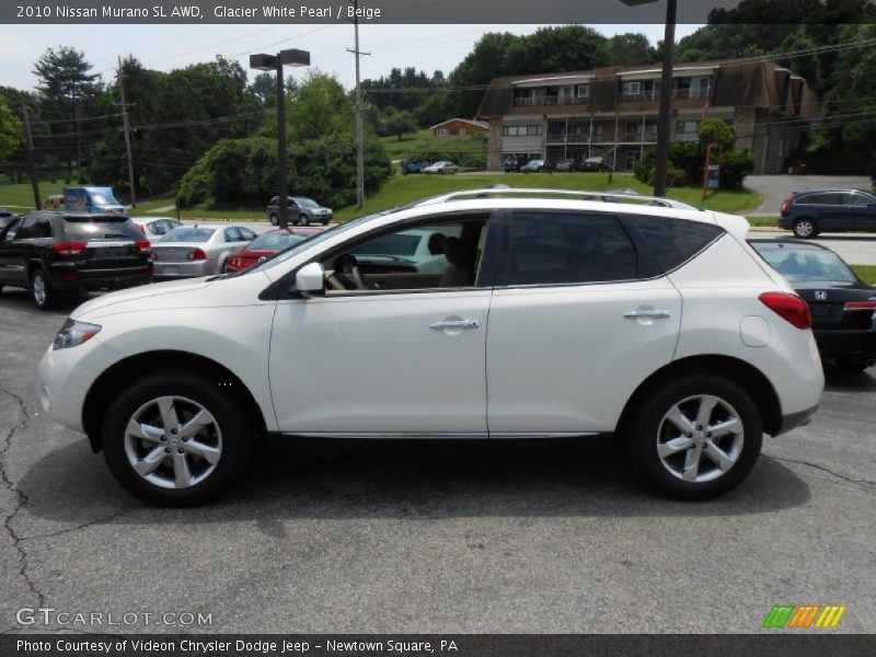 Glacier White Pearl / Beige 2010 Nissan Murano SL AWD