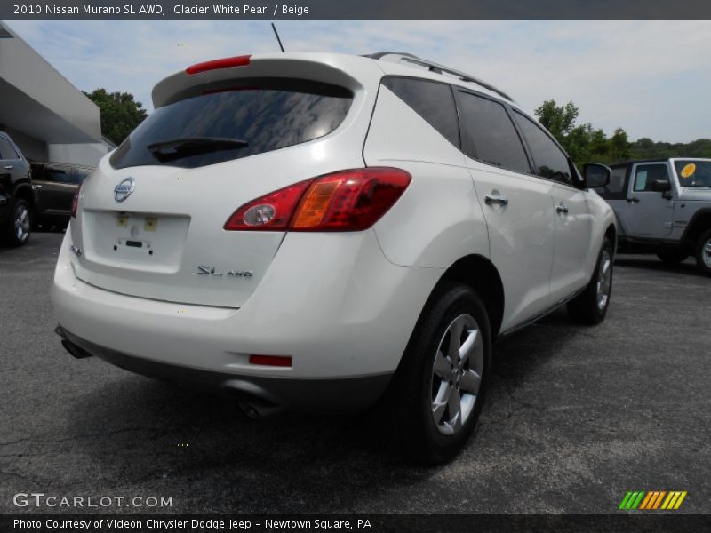 Glacier White Pearl / Beige 2010 Nissan Murano SL AWD