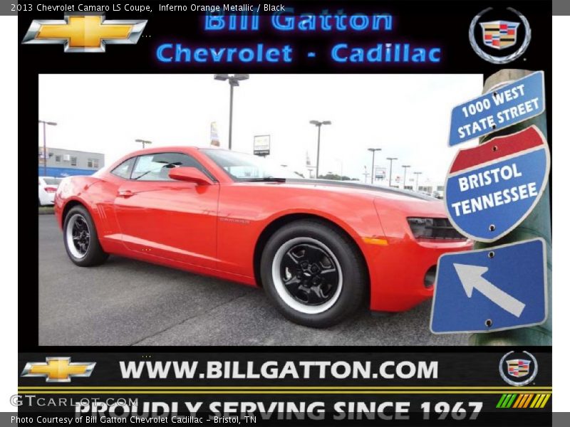 Inferno Orange Metallic / Black 2013 Chevrolet Camaro LS Coupe