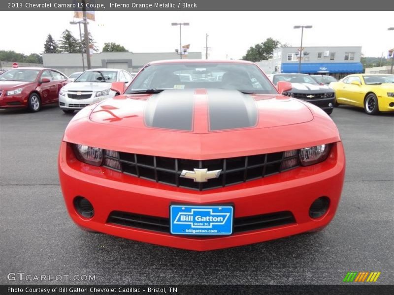 Inferno Orange Metallic / Black 2013 Chevrolet Camaro LS Coupe