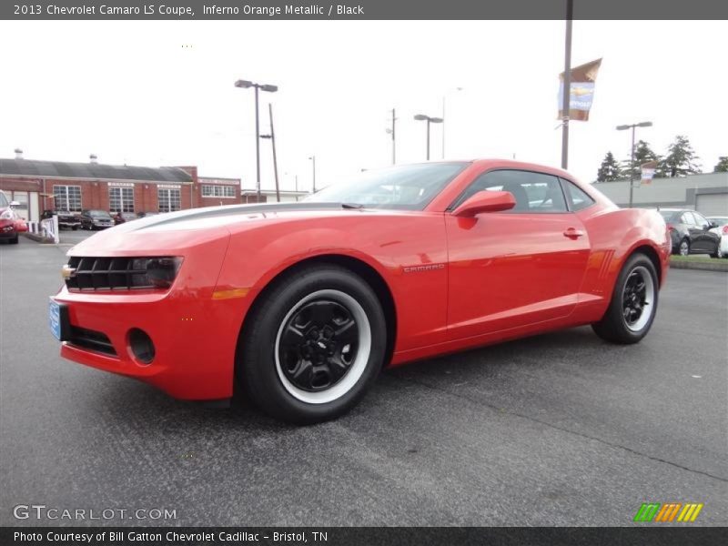 Inferno Orange Metallic / Black 2013 Chevrolet Camaro LS Coupe