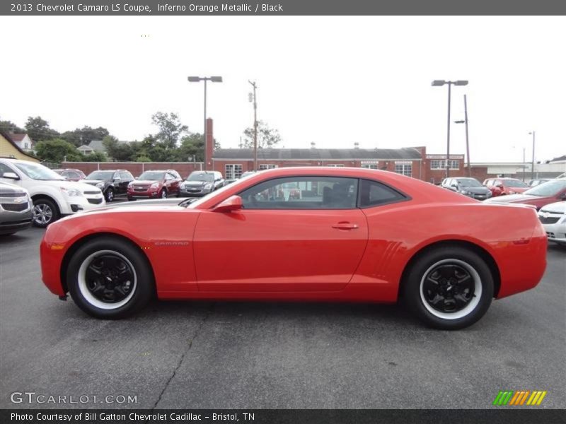 Inferno Orange Metallic / Black 2013 Chevrolet Camaro LS Coupe