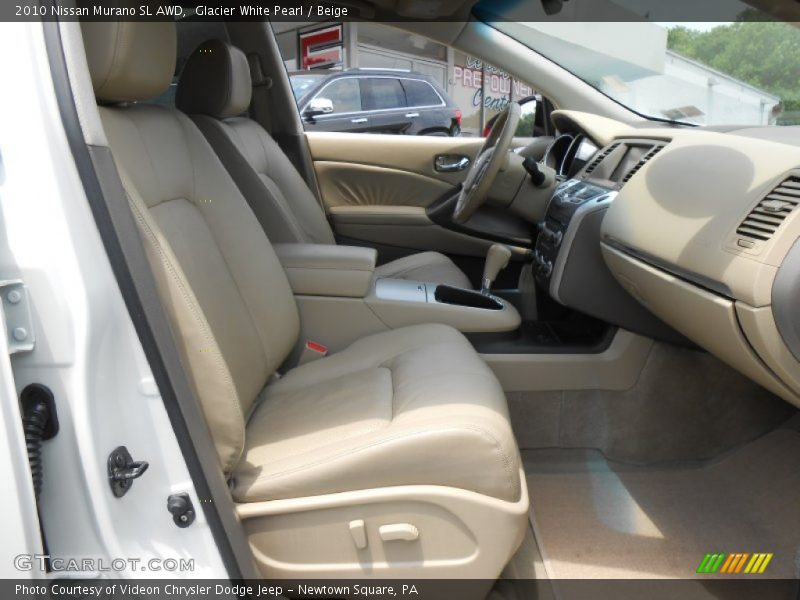 Glacier White Pearl / Beige 2010 Nissan Murano SL AWD