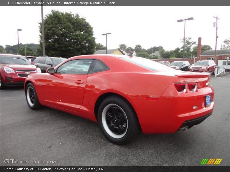Inferno Orange Metallic / Black 2013 Chevrolet Camaro LS Coupe