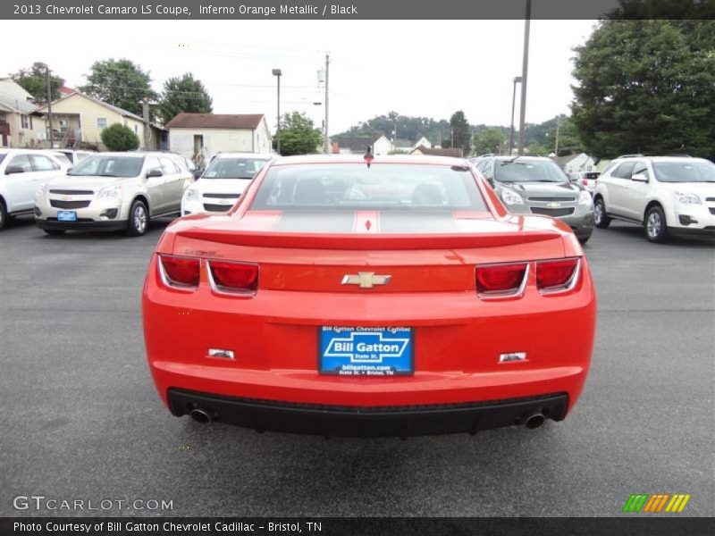 Inferno Orange Metallic / Black 2013 Chevrolet Camaro LS Coupe
