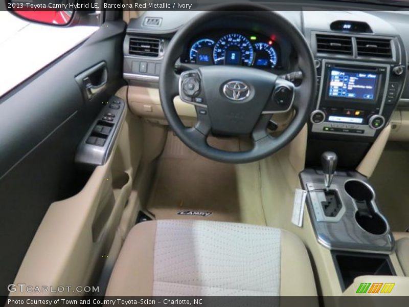 Barcelona Red Metallic / Ivory 2013 Toyota Camry Hybrid LE