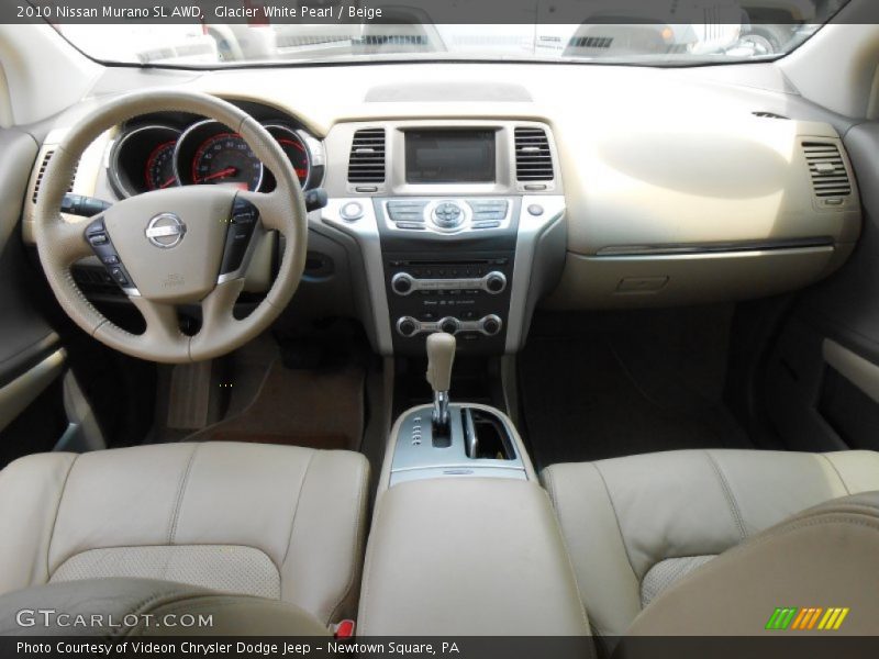 Glacier White Pearl / Beige 2010 Nissan Murano SL AWD