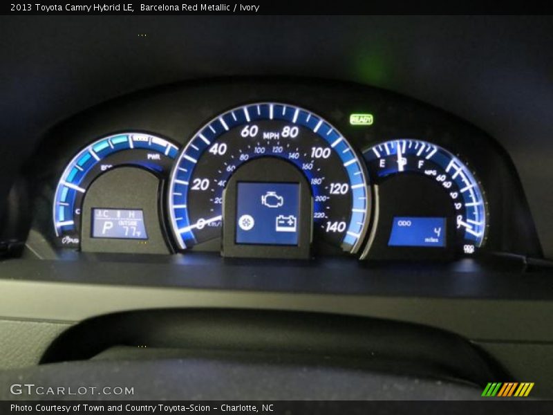 Barcelona Red Metallic / Ivory 2013 Toyota Camry Hybrid LE