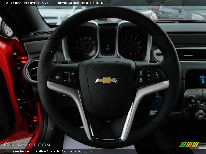 Inferno Orange Metallic / Black 2013 Chevrolet Camaro LS Coupe