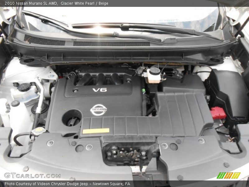 Glacier White Pearl / Beige 2010 Nissan Murano SL AWD