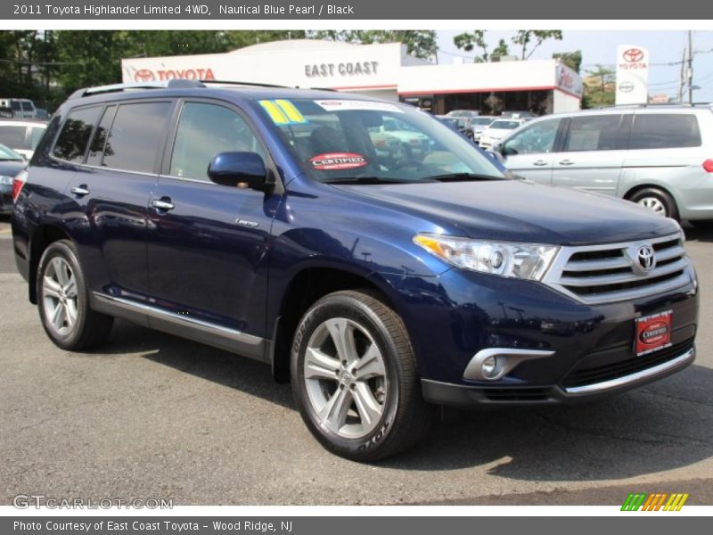 Nautical Blue Pearl / Black 2011 Toyota Highlander Limited 4WD