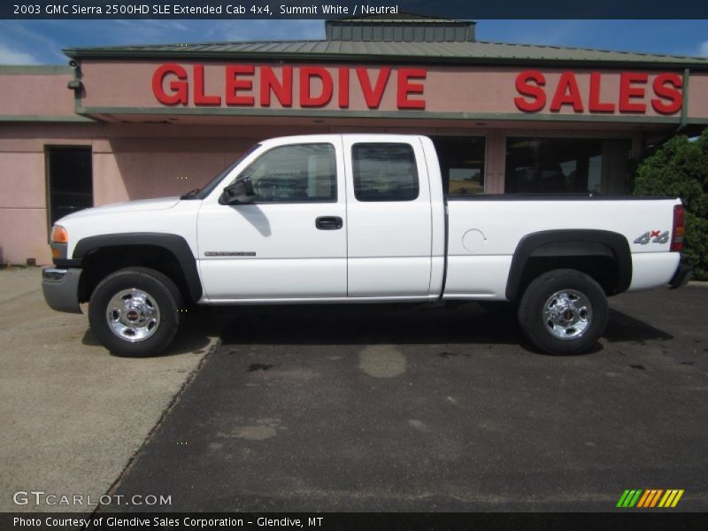 Summit White / Neutral 2003 GMC Sierra 2500HD SLE Extended Cab 4x4