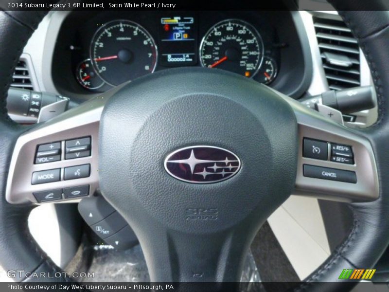 Satin White Pearl / Ivory 2014 Subaru Legacy 3.6R Limited