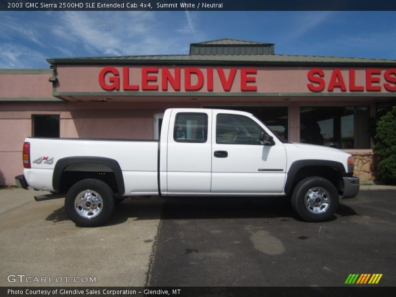 Summit White / Neutral 2003 GMC Sierra 2500HD SLE Extended Cab 4x4