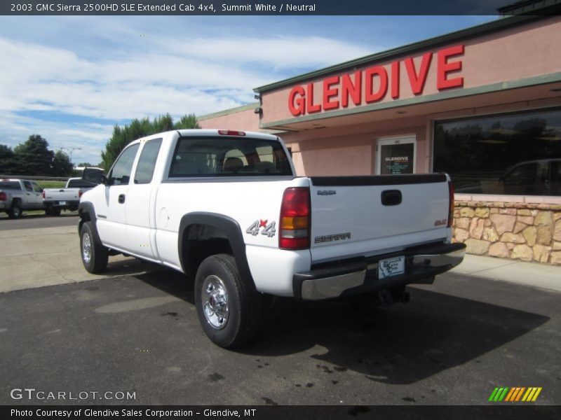 Summit White / Neutral 2003 GMC Sierra 2500HD SLE Extended Cab 4x4