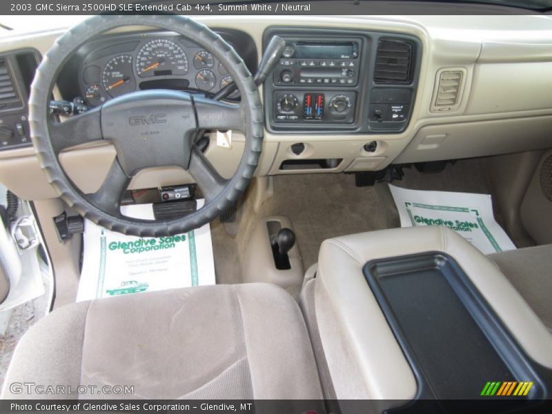 Summit White / Neutral 2003 GMC Sierra 2500HD SLE Extended Cab 4x4