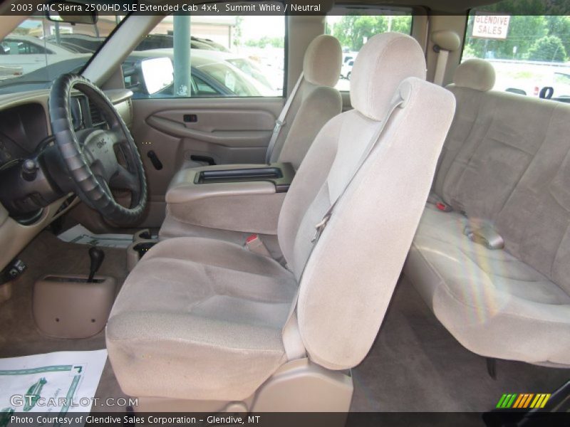 Summit White / Neutral 2003 GMC Sierra 2500HD SLE Extended Cab 4x4