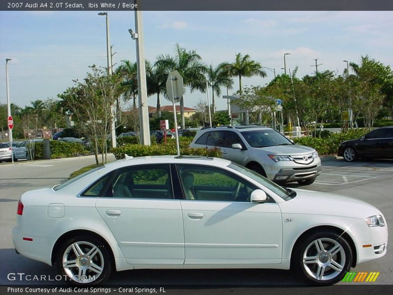 Ibis White / Beige 2007 Audi A4 2.0T Sedan