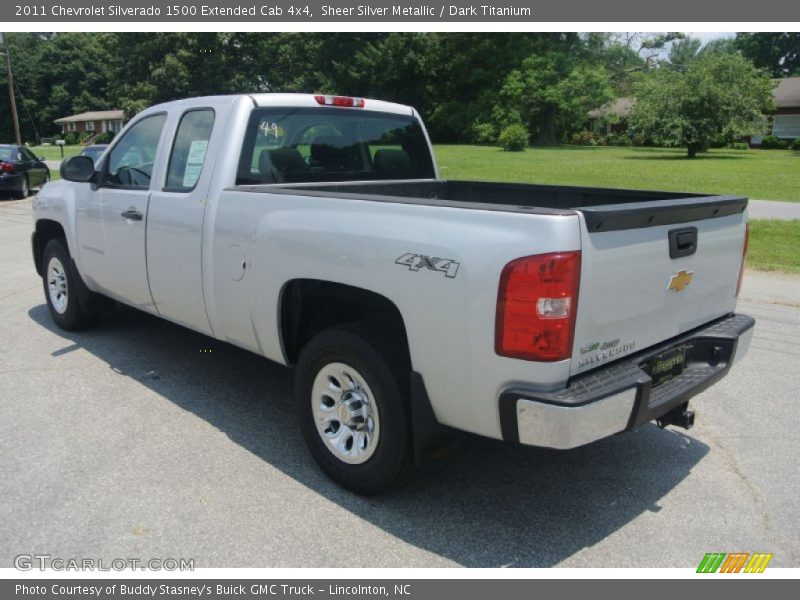 Sheer Silver Metallic / Dark Titanium 2011 Chevrolet Silverado 1500 Extended Cab 4x4