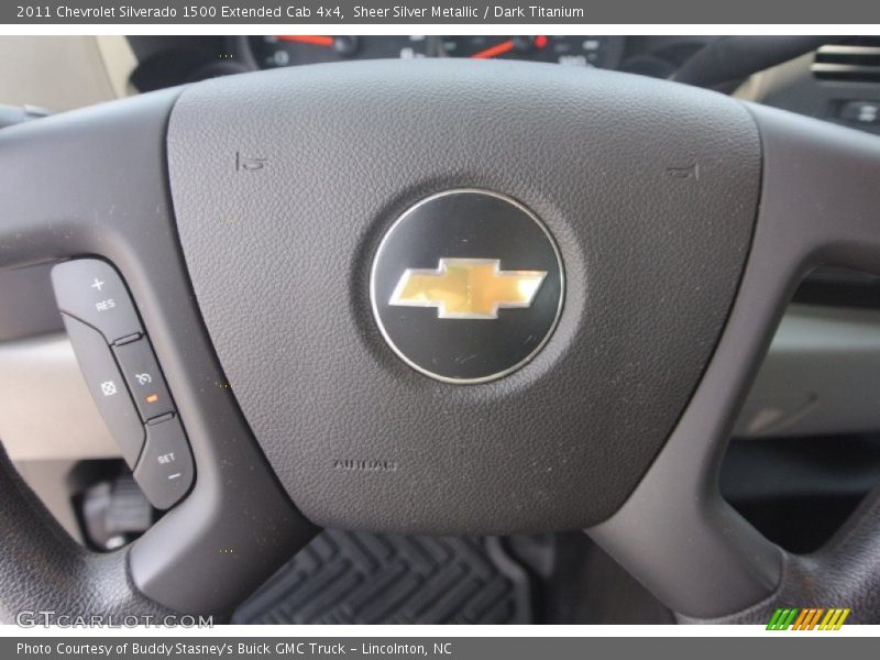 Sheer Silver Metallic / Dark Titanium 2011 Chevrolet Silverado 1500 Extended Cab 4x4