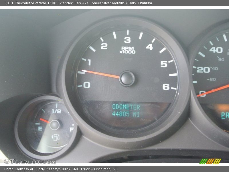 Sheer Silver Metallic / Dark Titanium 2011 Chevrolet Silverado 1500 Extended Cab 4x4