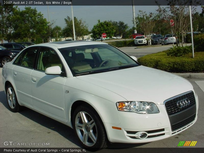 Ibis White / Beige 2007 Audi A4 2.0T Sedan