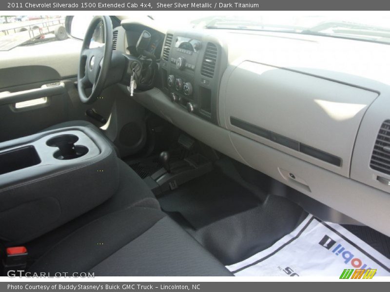 Sheer Silver Metallic / Dark Titanium 2011 Chevrolet Silverado 1500 Extended Cab 4x4