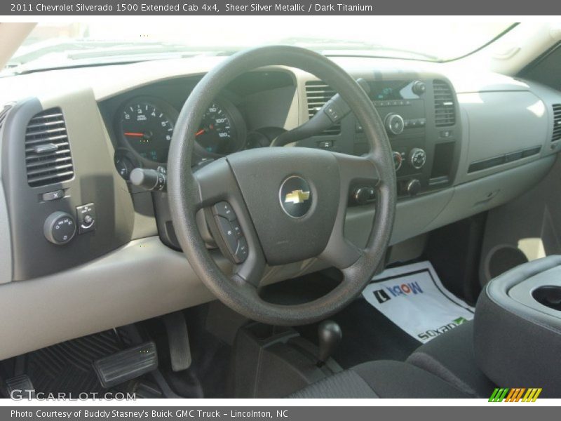 Sheer Silver Metallic / Dark Titanium 2011 Chevrolet Silverado 1500 Extended Cab 4x4