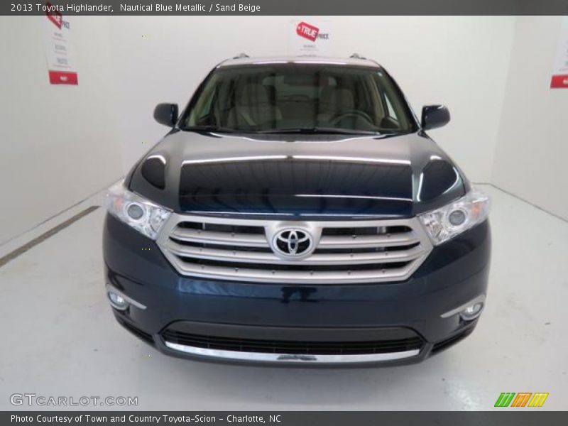 Nautical Blue Metallic / Sand Beige 2013 Toyota Highlander