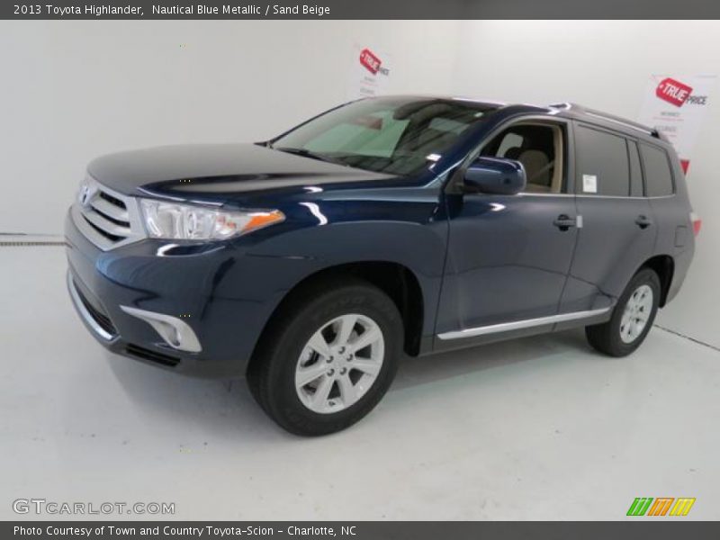 Nautical Blue Metallic / Sand Beige 2013 Toyota Highlander