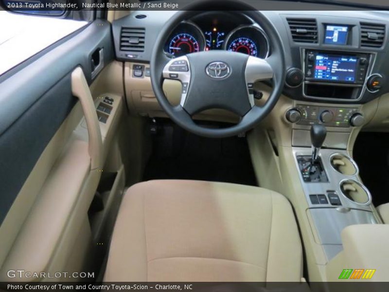 Nautical Blue Metallic / Sand Beige 2013 Toyota Highlander