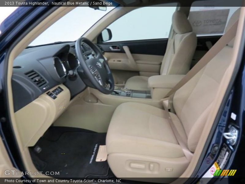 Nautical Blue Metallic / Sand Beige 2013 Toyota Highlander